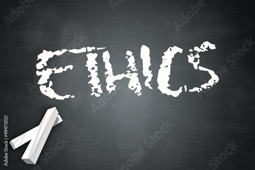 Illustration: Blackboard "Ethics" Blackboard "Ethics"