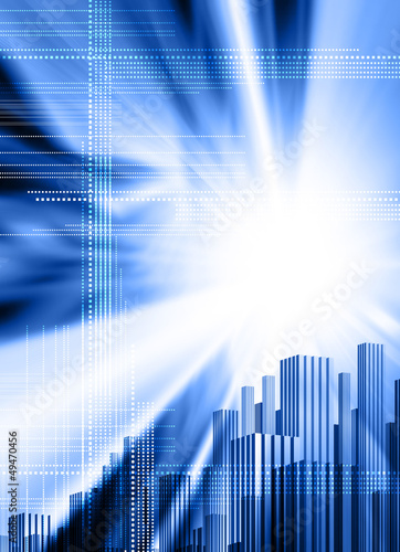 Illustration: digital backdrop blue digital backdrop blue
