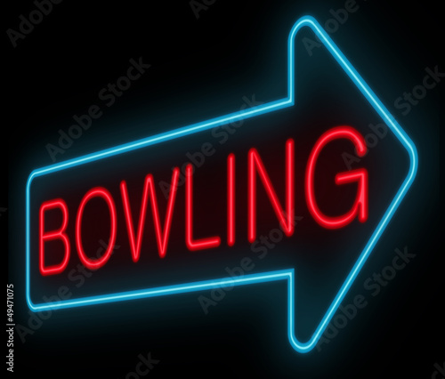 Photo: Bowling concept. Bowling concept.