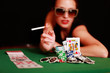 Photo: Frau am Pokertisch Frau am Pokertisch