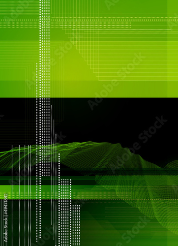 Illustration: black green abstract black green abstract