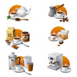 Vector: coffee and tea icon set coffee and tea icon set