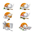 Vector: tea icons tea icons