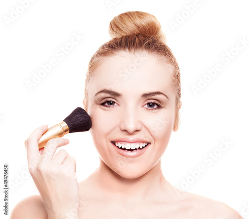 Photo: woman with a brush woman with a brush
