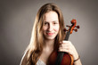 young woman with violin