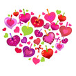 Valentines Day Card With Colorful Hearts