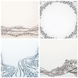 Collection of Musical Backgrounds. Vector Graphics