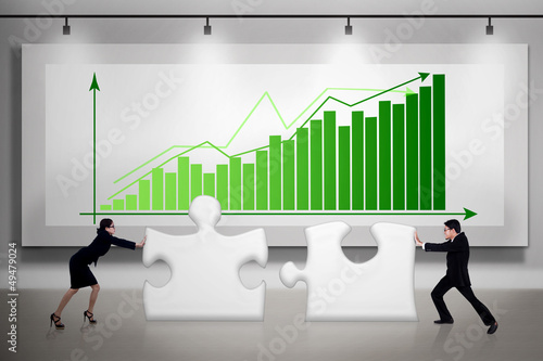 Photo: Business teamwork results in profit Business teamwork results in profit