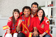 Four Spanish sports fans