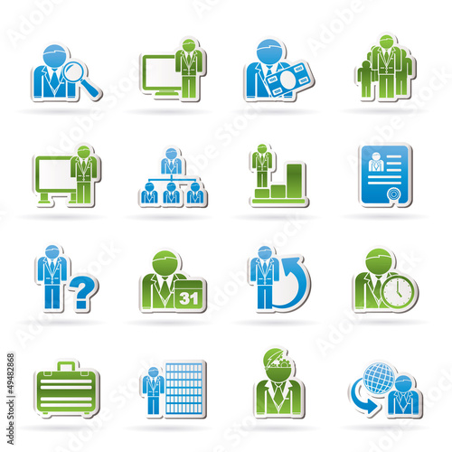 Vector: Business, management and hierarchy icons - vector icon set Business, management and hierarchy icons - vector icon set
