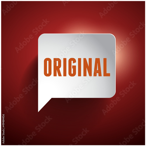 Vector: Original speech bubble tag vintage Original speech bubble tag vintage