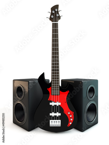 Illustration: Electric Bass Guitar Electric Bass Guitar