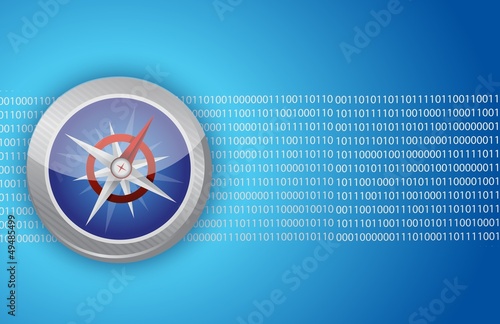 Illustration: compass internet network guidance compass internet network guidance