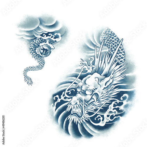 Illustration: 日本的な龍 日本的な龍