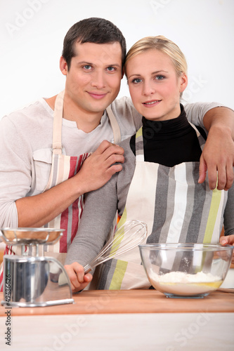 Photo: Couple baking Couple baking