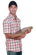A man with parquet strates.