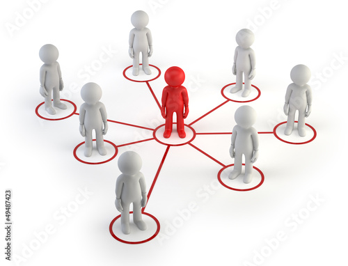 Illustration: 3d small people - partner network 3d small people - partner network