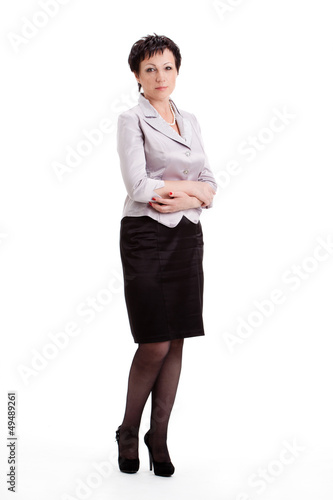 Photo: adult businesswoman over white adult businesswoman over white