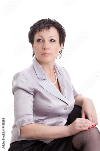 Photo: closeup portrait of adult businesswoman closeup portrait of adult businesswoman