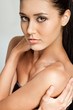 beautiful woman face with clear skin