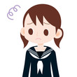 女子学生 上半身 不満