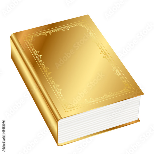 Vector: Vector illustration of gold book Vector illustration of gold book