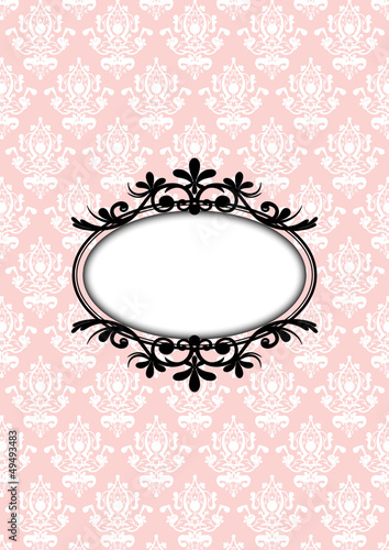Vector: Vector illustration of vintage pink frame Vector illustration of vintage pink frame