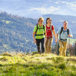 gutgelaunte Wandergruppe