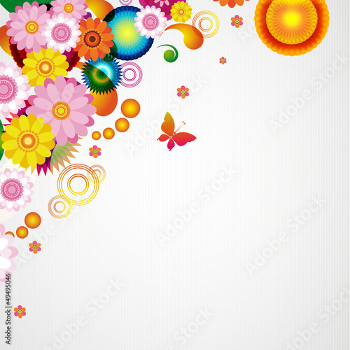 Vector: Gift card. Floral design background. Gift card. Floral design background.
