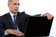executive with computer