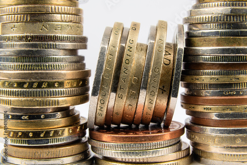 Photo: Piles of coins Piles of coins