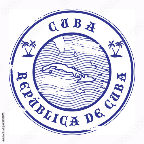 Vector: Grunge rubber stamp with the name and map of Cuba, vector Grunge rubber stamp with the name and map of Cuba, vector