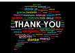 "THANK YOU" Tag Cloud (a lot thanks gratitude speech bubble)