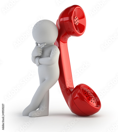 Illustration: 3d small people - call me 3d small people - call me