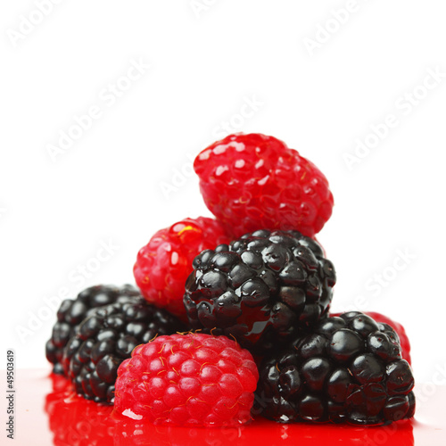 Photo: berry mixed pile in syrup berry mixed pile in syrup