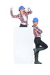 blue collar girl and twin sister