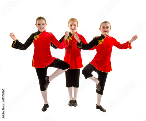 Photo: Jazz Dancer Trio in Asian Inspired Costume Jazz Dancer Trio in Asian Inspired Costume