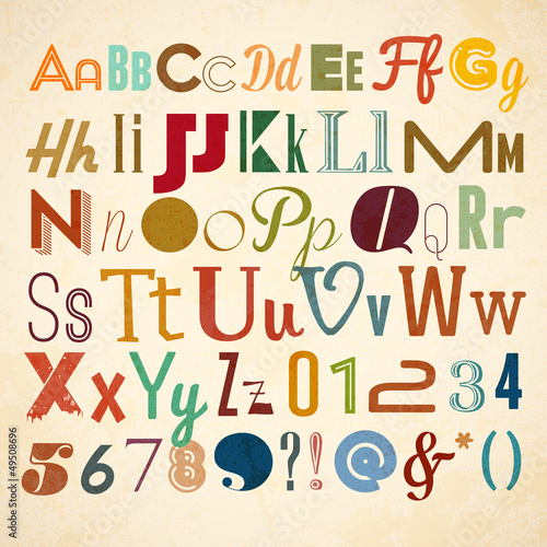 Vector: Doodle alphabet for you business presentations Doodle alphabet for you business presentations