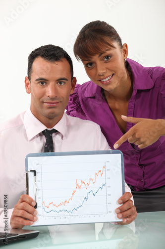 Photo: Business partners happy with annual performance Business partners happy with annual performance