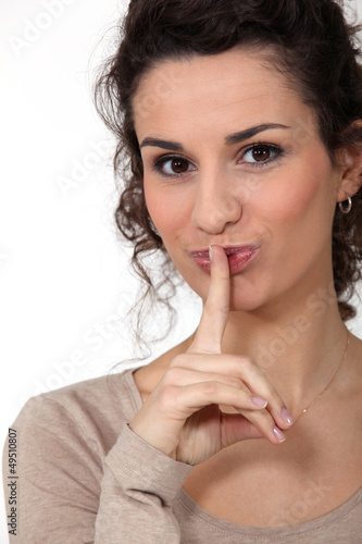Photo: Gesture of silence Gesture of silence