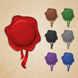 Set of wax seals