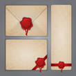Aged paper envelope with wax seal