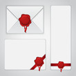 White paper envelope with wax seal