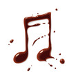 Vector chocolate note symbol