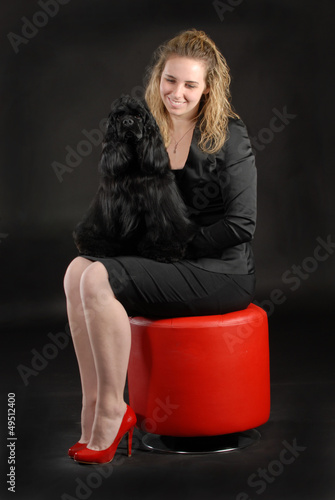 Photo: woman and dog woman and dog