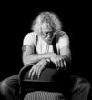 Sad old man