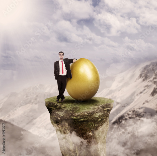 Photo: Businessman makes high profit Businessman makes high profit