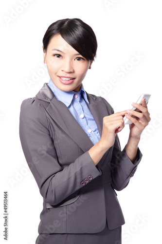 Photo: asian businesswoman using smart phone asian businesswoman using smart phone