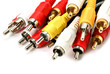 TV connectors on a white background