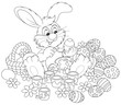 Vector: Easter Bunny painter Easter Bunny painter